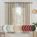 Oatmeal Linen Curtains 52x72 Inch 2 Panels for Bedroom Living Room (52"W x 72"L (Pack of 2) / Oatmeal)