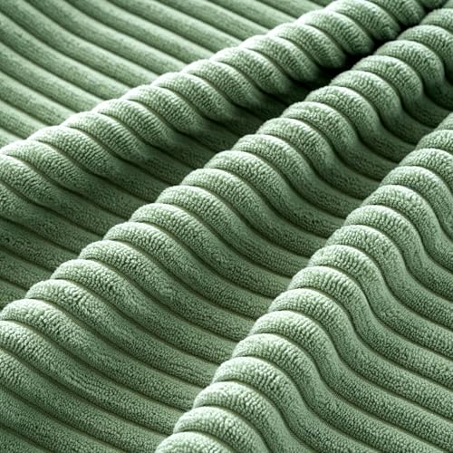 Soft Corduroy Decorative Throw Pillow Covers Sage Green 18x18 (18" x 18" (Pack of 4) / Sage Green)