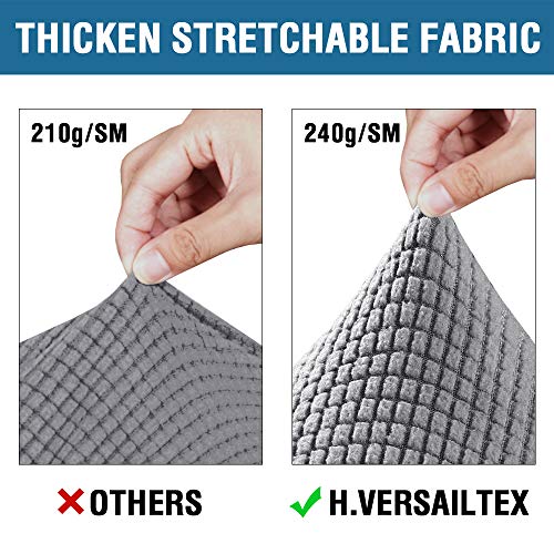 4 Piece Stretch Sofa Covers for 3 Cushion Couch Covers for Living Room Furniture Slipcovers (Large / Dove)