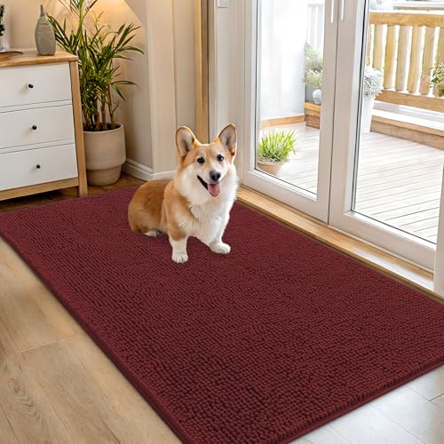 Dog Door Mat for Muddy Paws 54x32 (Caramel Russet / 54" X 32")
