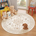 Round Rug 6ft (Cream/Beige / 6' (Round))
