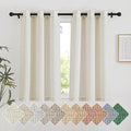Natural Short Linen Cafe Curtains for Kitchen (Natural / 42"W x 48"L (Pack of 2))