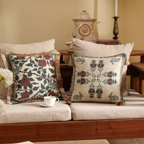 Designer Throw Pillow Covers Set of 2 (18" x 18" (Pack of 2) / Sylvia B)