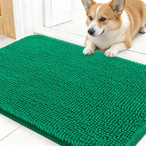 Dog Door Mat for Muddy Paws 24x16 (Emerald Green / 24" X 16")