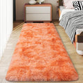 Soft Runner Rugs for Bedroom Hallways (2' x 6' (1 pc) / Tie-dyed Orange)
