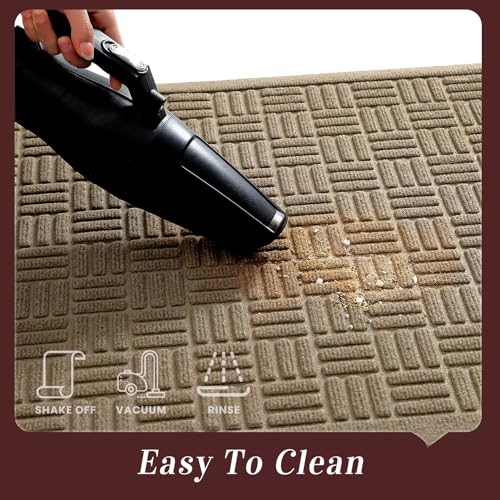 Front Door Mat Outside Entrance (Beige / 2' x 3' (Rectangular))