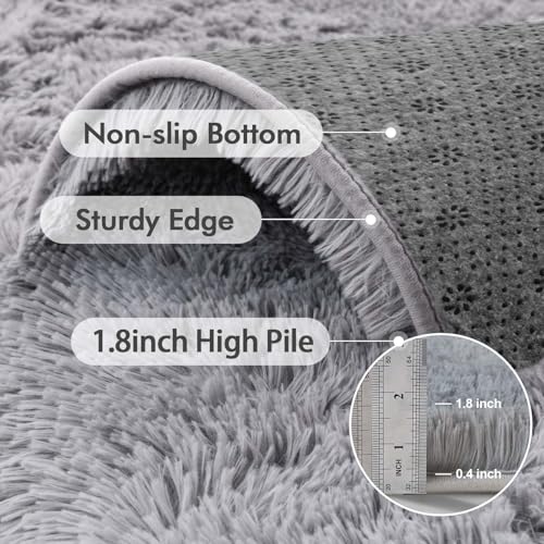 9x12 Ft Extra Large Shag Rugs for Living Room (Ec Light Grey / 9' X 12' (Rectangular))