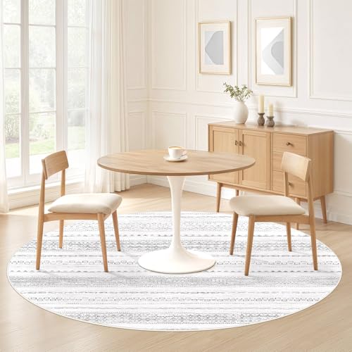 Round Rug Boho Area Rugs (Color Gray / 8' X 8' (Round))