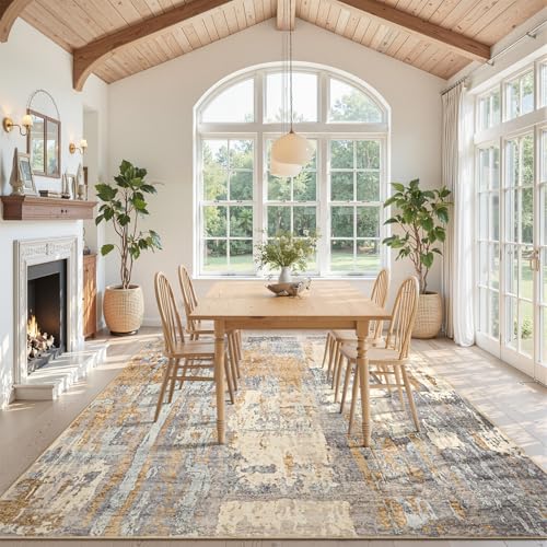 Washable 6x9 Camel Area Rug with Non (Camel / 6' x 9' (Rectangular))