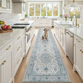 Washable Area Rug (Blue/White/Gray / 2'6" x 14' (Rectangular))