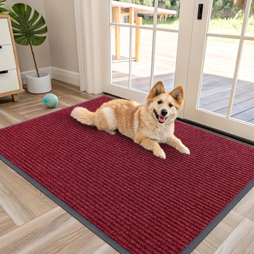 Front Door Mat 47x30 (Wine Red / 47" X 30")