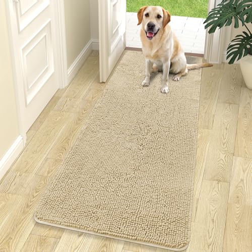 Dog Door Mat for Muddy Paws 70x24 (Beige / 70" X 24")