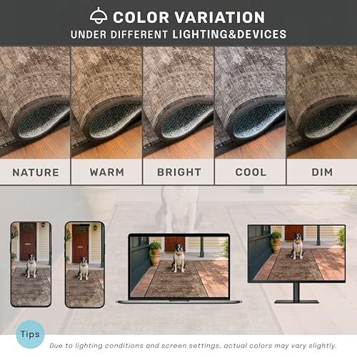 Boho Taupe Brown Living Room Rug 8x10 (8' x 10' (Rectangular) / Brown)