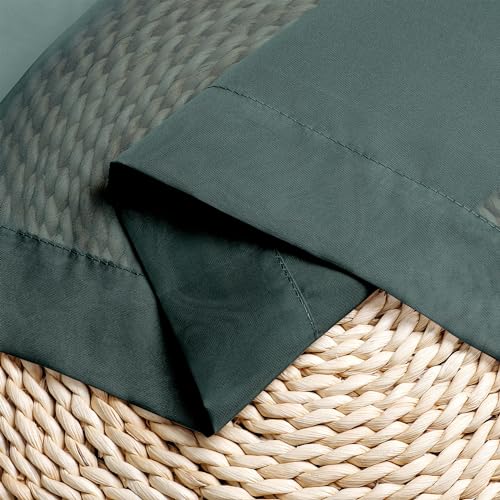 Sheer Valances for Windows 2 Pack (Hunter Green / 42"W x 14"L (Pack of 2))