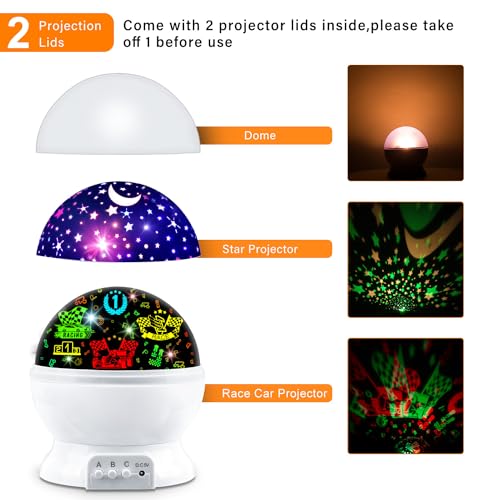 Kids Night Light Projector for Boys (Light White-3)