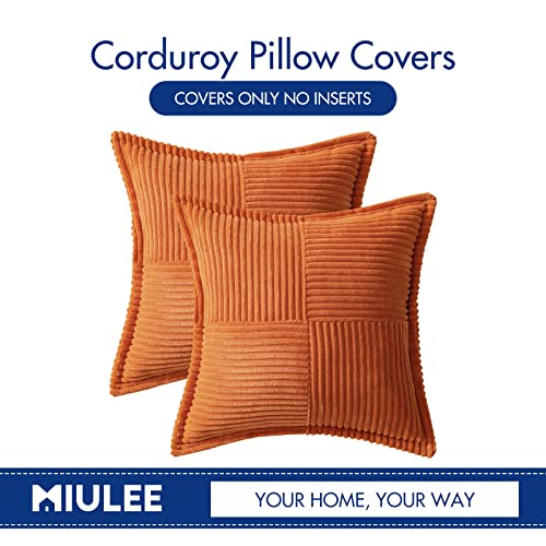Fall Orange Decorative Throw Pillow Covers for Couch 18x18 Inch (Orange / 18" x 18" (Pack of 2))