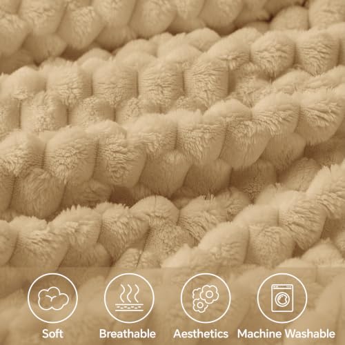 Camel Throw Blanket for Couch (Camel / Throw(50"x60"))