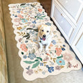 Hallway 2x5 Washable Runner Rug (2' x 5' (Rectangular) / Cream/Floral)
