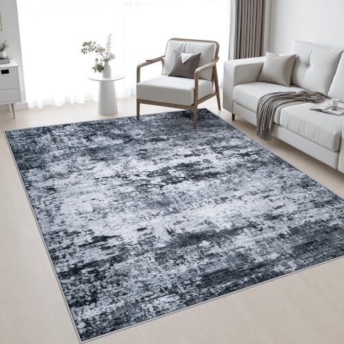 Area Rug Living Room (Black / 4' x 6' (Rectangular))