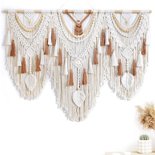Large Macrame Wall Hanging Boho Woven Tapestry Chic Home Art Wall Decor