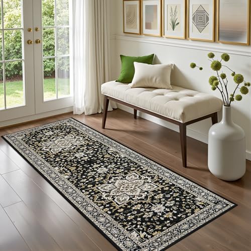 Hallway Runner Rug (Black Gold / 2'6" x 8' (Runner))
