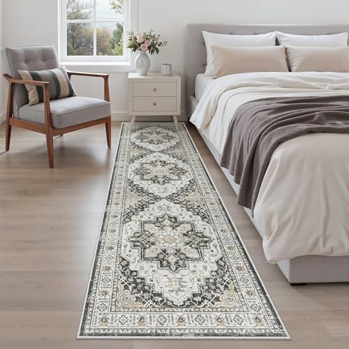Hallway Runner Rug 2x8 Washable Kitchen Rugs Non (Black / 2' x 8' (Runner))