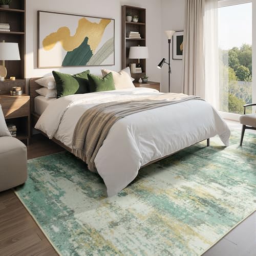 8x10 Area Rugs for Living Room (Green Cream / 8' x 10' (Rectangular))