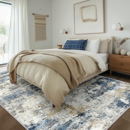 Area Rugs 9x12 for Living Room (Navy Beige / 9' x 12' (Rectangular))
