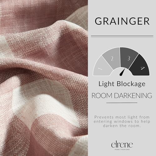 Grainger Buffalo Check Blackout Window Curtain (Red / 52"W x 84"L (Pack of 1))