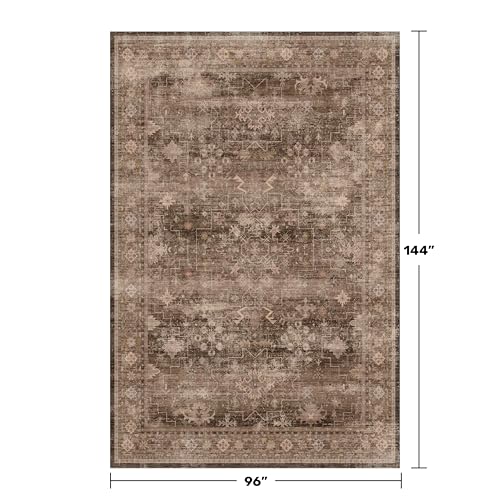 Gold Brown 8x12 Big Rugs for Living Room (8' x 12' (Rectangular) / Brown)