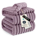 Full Size Fleece Blankets for Bed Light Purple 84"x90" (Light Purple / Full)