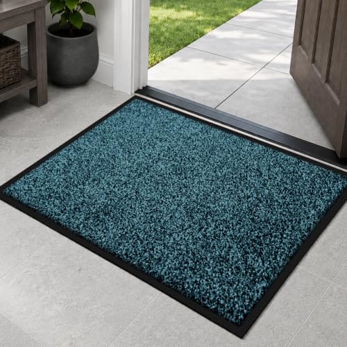 Super Absorbent Front Door Mat (Blue / 3' x 5' (Rectangular))