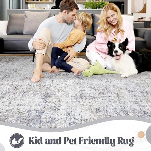 8x10 Area Rugs for Living Room (Blue Grey / 8' x 10' (Rectangular))