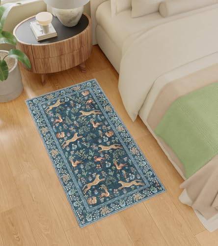 2x4 Rug for Entryway (Blue (Animal) / 2' x 4' (Rectangular))