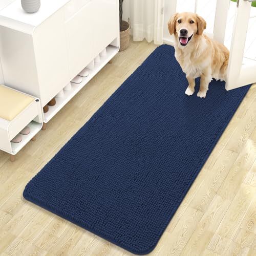 Dog Door Mat for Muddy Paws 47x24 (Dark Blue / 47" X 24")