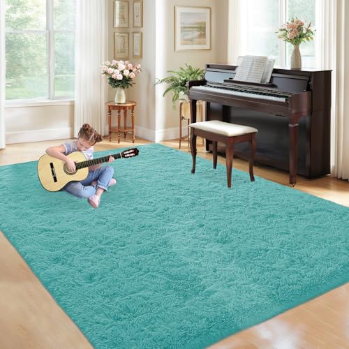 5x7 Area Rug for Living Room (Teal Blue / 5' x 7' (Rectangular))