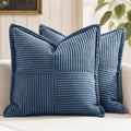 Decorative Throw Pillow Covers for Couch 20x20 Inch Blue 2 Pack (Blue / 20" x 20" (Pack of 2))