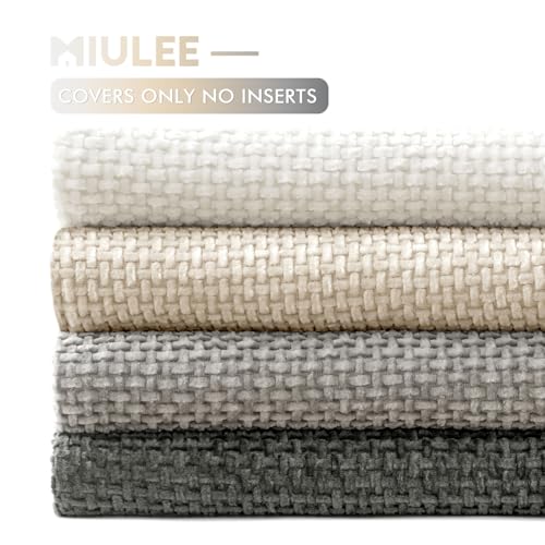 Soft Decorative Chenille Pillow Covers Gray 20x20 Pack of 4 (20" x 20" (Pack of 4) / Gray)