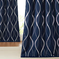Sliding Door Curtains Extra Long Blackout Drapes for Large Window (1 - Navy / 52"W x 108"L (Pack of 2))
