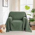 Chair Couch Cover Sectional Couch Covers for Pet Sofa Covers Non Slip Soft Couch Sofa Cover (71" x 91" / Moss Green)
