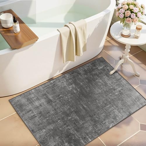 2x3 Entryway Rug Small Modern Abstract Door Mat (Ink / 2' x 3' (Rectangular))