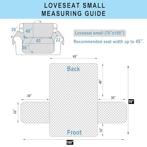 Loveseat Couch Cover for Dogs (Chocolate/Taupe / Loveseat - Small (45"))