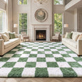 Large Area Rugs for Living Room Bedroom (Green and White / 9' x 12' (Rectangular))
