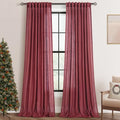 Burgundy Curtains for Living Room Back Tab Modern Farmhouse Semi Sheer Burgundy Curtains 120 inches Long 2 Panels Set Muted Neutral Window Curtain for Dining Room Bedroom 52x120 (Burgundy / 52"W x 120"L (Pack of 2))
