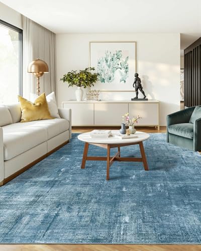 8x10 Area Rugs for Living Room Large Modern Washable Rug (Blue / 8' x 10' (Rectangular))