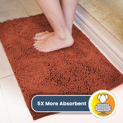 Super Water Absorbent Door Mat Indoor (Orange / 48" x 60")
