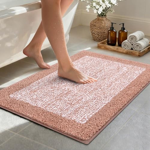 36x24 Large Bathroom Rugs Non Slip Washable (Pink / 2' x 3' (Rectangular))