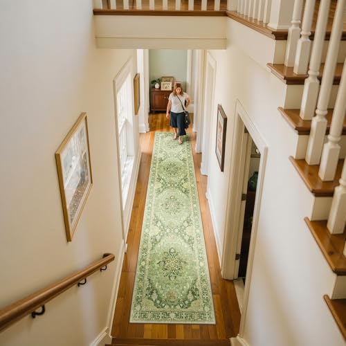 Washable Area Rug (Green/Yellow / 2' x 10' (Rectangular))