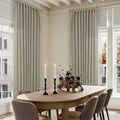 Burlywood Pinch Pleat Linen Curtains 120 Inches Long 60 Inch Wide (Burlywood Birch / 60"W x 120"L (Pack of 1))
