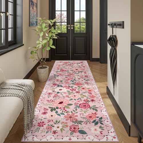 3x10 Runner Rug (Pink / 3' x 10' (Rectangular))